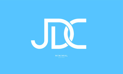Alphabet letter icon logo JDC - obrazy, fototapety, plakaty