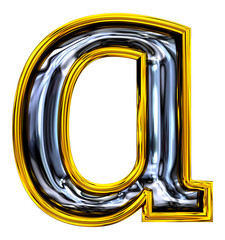 3D rendering. Lowercase Letter a.
