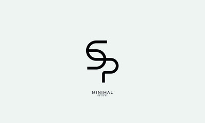 Alphabet letter icon logo SP