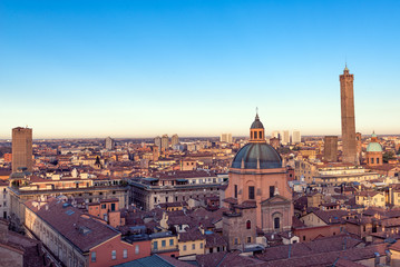Fototapeta na wymiar Aerial view of Bologna, Italy