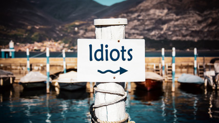 Street Sign to Idiots