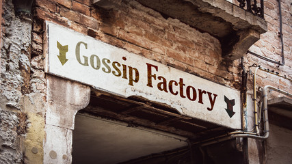 Street Sign GOSSIP FACTORY