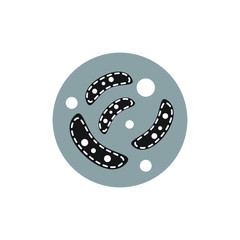Bacteria icon design. Vector illustration