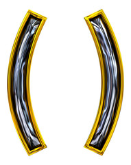 3D rendering, parentesis sign.