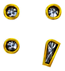 3D rendering. Colon symbol.