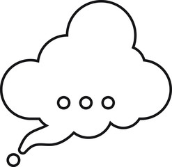 Think bubble icon design isolated on white background