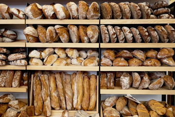 Bäckerei Regal mit Brot 