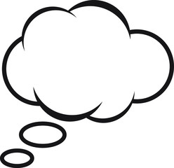 Think bubble icon design isolated on white background