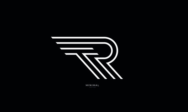 Alphabet letter icon logo TR