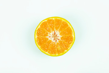 orange fruit raw material high vitamin-c antioxidants isolate on white background clipping path