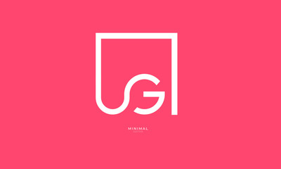 Alphabet letter icon logo UG