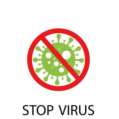 Stop the virus. Stop coronavirus. Crown virus icons. Separate on a white background. pandemic flu virus of the corona virion. Vector