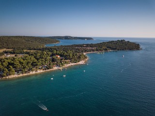 Fototapeta premium Pula Brijuni Islands Istria Croatia Beach Holiday Travel Tourism Adriatic Sea Harbour Boats Peninsula