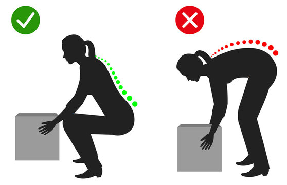 Good Posture Correct And Incorrect Human Poses Neutral Spine Man Standing  Walking Looking At A Smartphone Sitting At A Computer Lifting Object Lying  On Back And On Side Stock Illustration - Download