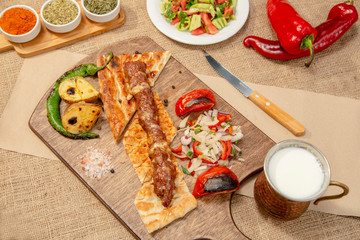 Adana kebab, barbecue, beef, kebab stock photo