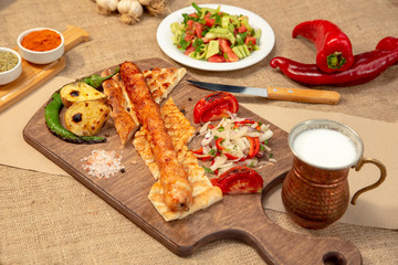 Adana kebab, barbecue, beef, kebab stock photo