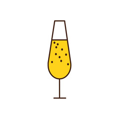champagne cup drink isolated icon