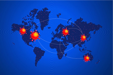 Covid-19 pandemic on the global map