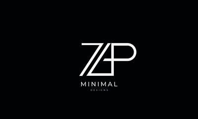 Alphabet letter icon logo ZP