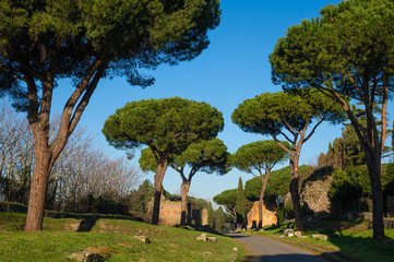 A stretch of the Appian Way, one of the most important streets of the Roman Empire. It was called Regina Viarum by the Latins. This road connected Rome to Brindisi, an important port onuments