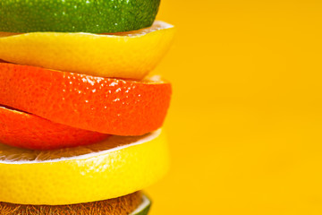 Fruity juicy backdrop with citruses 