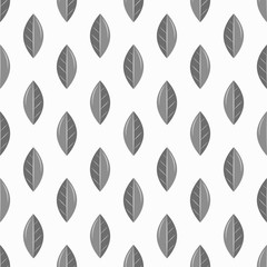 Geometric leaves seamless vector pattern