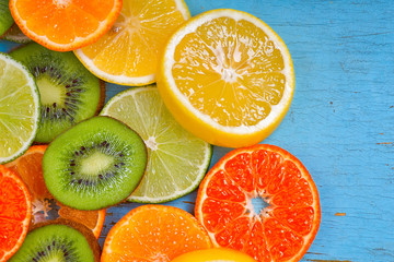 Fruity juicy backdrop with citruses 