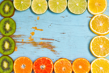 Fruity juicy backdrop with citruses 