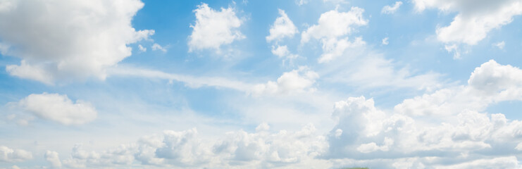 White clouds in the summer