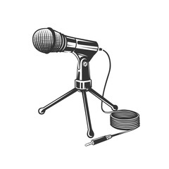 Microphone, logo concept. Vector illustration.
