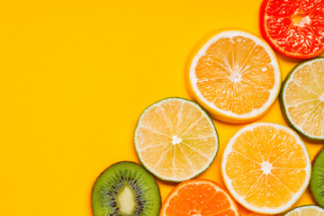 Fruity juicy backdrop with citruses 
