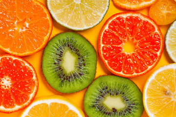 Fruity juicy backdrop with citruses 
