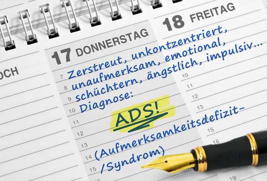 Notiz, Diagnose: ADS, Aufmerksamkeitsdefizit-Syndrom