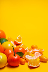 Fruity juicy backdrop with citruses 