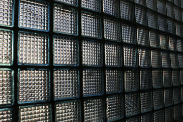 texture of glass square bricks