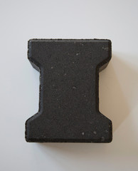 paving stone on white background