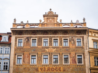 Fototapeta na wymiar VJ Rott Building on Male Namesti, Prague