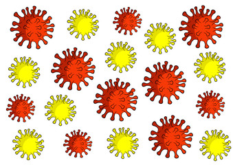 Coronavirus pattern background