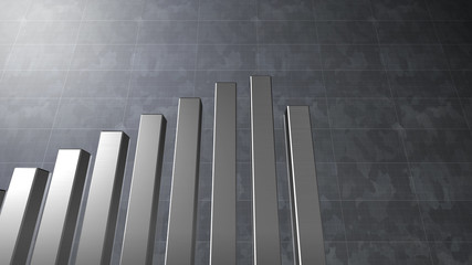 Obraz premium Business Economy Data Graph finance Chart Bar Growth Success 3D illustration background