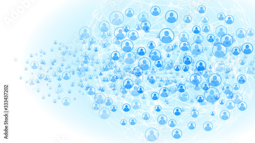 Snsネットワークサイバーコミュニケーションitイメージ背景 Wall Mural Rrice