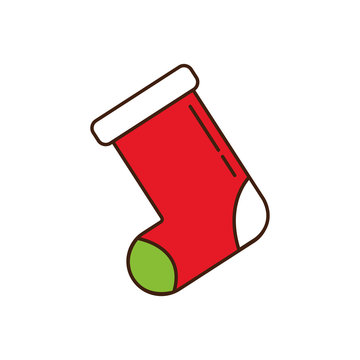 merry christmas sock decorative icon