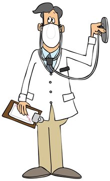 recommend clip art: Doctor wearing a face mask