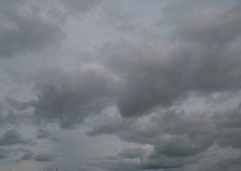 cloudy sky and billowing clouds