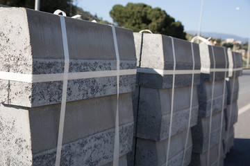 paving stone factory stock photo