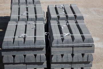 paving stone factory stock photo