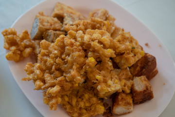 vigetable fried snack on lunch
