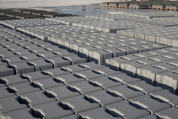 Fototapeta premium fabryka kostki brukowej stock photo