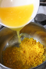 cooking cream orange kurd recipe and cooking process