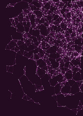 Procedural Art Network Mesh background illustration