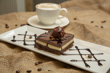 cake and coffee stock photo